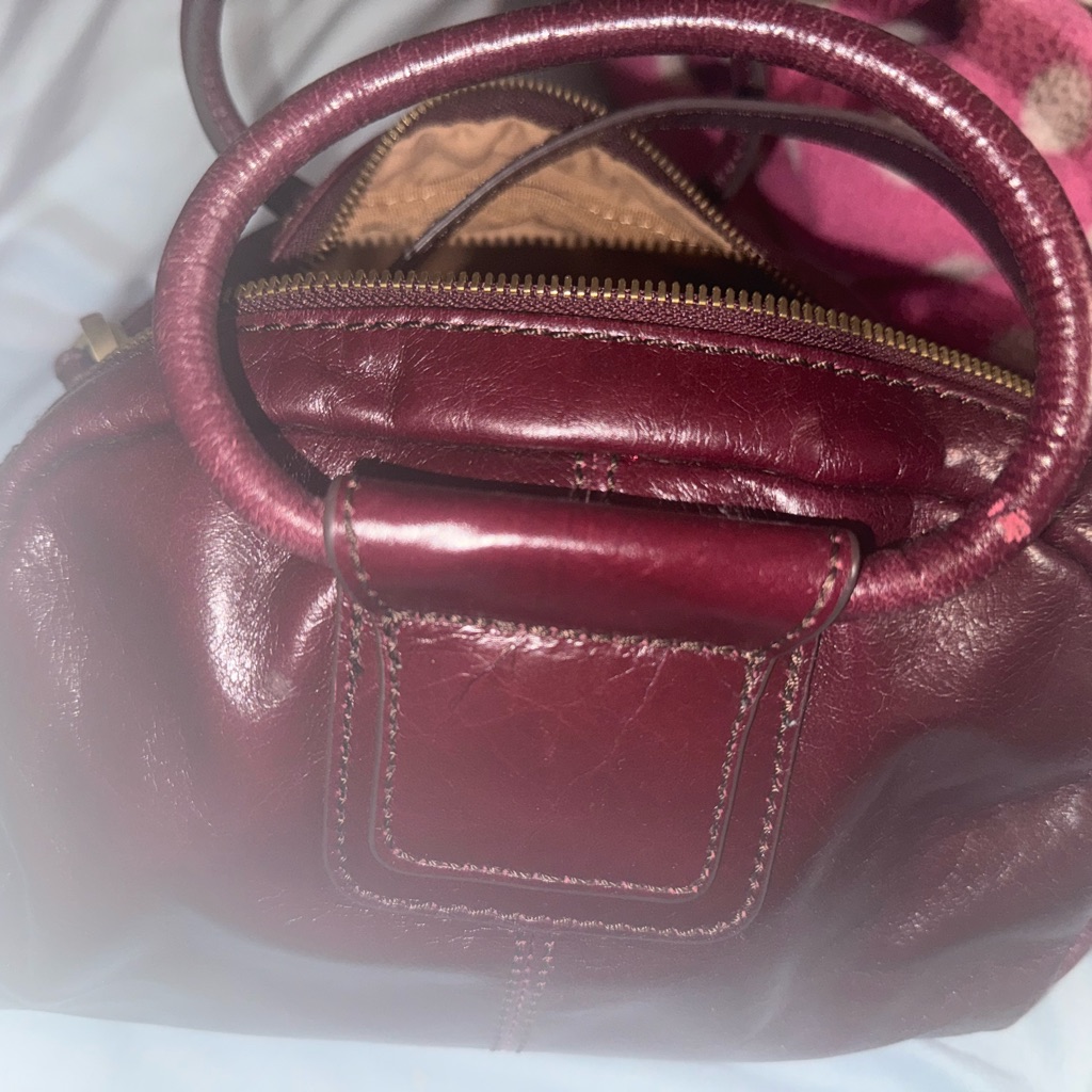 Hobo Sheila Leather Mini Satchel In Merlot